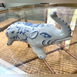 Vintage Porcelain Elephant Figurine